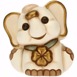 Questo piccolo soprammobile rappresentante un elefante è realizzato in ceramica e presenta le dimensioni 4,8 x 4 x 6,2 cm.