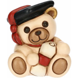 Thun - Bomboniera Teddy Laurea in Ceramica Decorata a Mano, Versione Piccola, 5.5 x 4.7 x 7.7 cm h