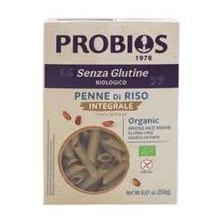 Probios Rice&Rice Pasta Penne di Riso Integrale Senza Glutine a base di piante erbacee: miglio, grano saraceno, quinoa e amar ...
