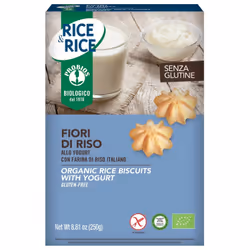 Probios Rice&Rice Biscotti Fiori di Riso allo Yogurt Senza Glutine sono biscotti sono friabili e sfiziosi, adatti a tutte le  ...