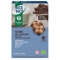 Probios Rice&Rice Biscotti Dame al Cacao Senza Glutine 250g