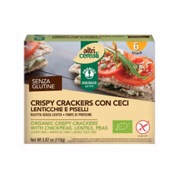 Probios Altri Cereali Crispy Crackers con Ceci Lenticchie e Piselli Senza Glutine fonte di proteine sono un ottimo prodotto s ...