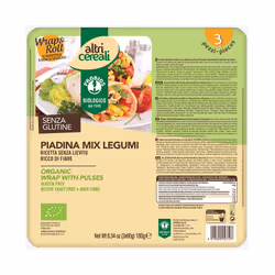 Probios Altri Cereali Piadina Mix di Legumi Senza Glutine 3 Pezzi