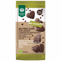Probios Bis-Free Dark Legumi e Gocce al Cioccolato sono un alimento senza glutine pensato per le persone intolleranti al glut ...