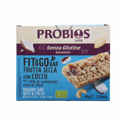 BARRETTA CON FRUTTA SECCA E COCCO FIT&GO - Probios
