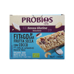 BARRETTA CON FRUTTA SECCA E COCCO FIT&GO - Probios 60 g