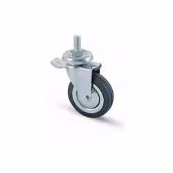 Art. 155/Bis-B in gomma con parafili e flange in acciaio stampato. Supporto a forcella in acciaio stampato e cromato. Piastra ...