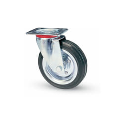 Ruota Industriale D 100 Mm Gomma 80 Piastra Gir