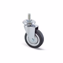 Ruota per mobili, attrezzature ospedaliere, mobili metallici, elettrodomestici con ruota in gomma nera con parafili e flange  ...