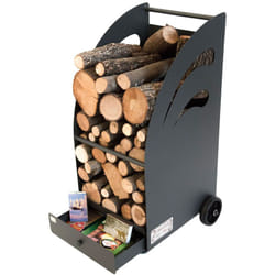 Cruccolini - carrello portalegna style ferro battuto carrelli porta legna 45X42X80