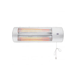 Zephir - stufa al quarzo a parete 1200w ip24 con interruttore a tirante grigio hzq1200w