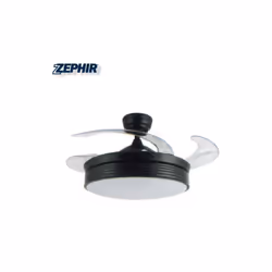Ventilatore da soffitto con pale a scomparsa, diametro 107 cm, 4 pale trasparenti in ABS a scomparsa, 6 velocità, funzione di ...