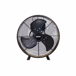 Ventilatore orologio 30cm Potenza - 55W 3 velocità Colore: nero + effetto legno 3 lame in alluminio nero Griglia a spirale in ...
