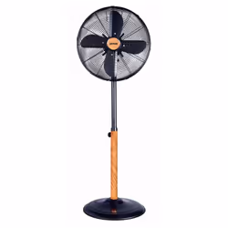 Ventilatopre a piantana in metallo nero ed effetto legno 40cm Dimensioni del motore: 71 * 16 mm Potenza: 50W 3 velocità - OSC ...