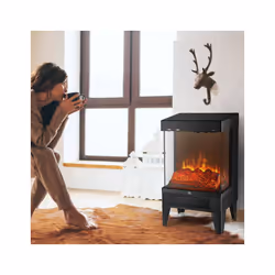 Zephir ZPF9600 camino Interno Caminetto freestanding Elettrico Grigio - Vista aggiuntiva 2