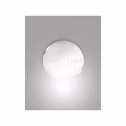 Plafoniera con struttura in metallo e vetro in lastra 1 luce attacco E27 IP20 colore bianco diametro 30cm