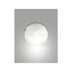 Fabas Luce - fox plafoniera D.30 bianco 1 luce attacco E27 in metallo e vetro