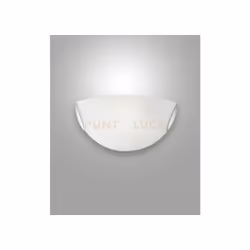 Applique con struttura in metallo e vetro in lastra 1 luce attacco E27 IP20 colore bianco