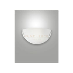 Fabas Luce - fox applique bianco 1 luce attacco E27 in metallo e vetro