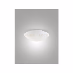 Plafoniera bianca in vetro soffiato e metallo con 1 luce attacco E27 IP20 diametro 25cm