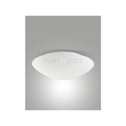 Fabas Luce - pandora plafoniera bianca in vetro diametro 36CM 2 luci attacco E27