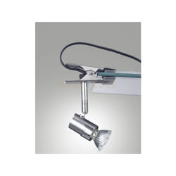 Fabas Luce - alice spot 1 luce nichel satinato con pinza s/l attacco GU10