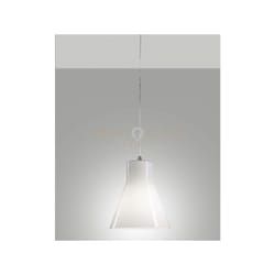 Diana Lampadario A Sospensione Metallo Cromato E Vetro Bianco 1 Luce Attacco E27 D.23cm