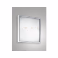 Plafoniera in metallo e vetro attacco E27 a 2 luci bianco 30x30cm IP20