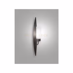 Applique a parete ruggine scuro in metallo e vetro soffiato 1 luce attacco E14 larghezza 75cm