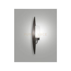 Fabas Luce - vanity applique ruggine scuro L.75 cm in metallo e vetro soffiato 1 luce attacco E14