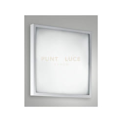 Fabas Luce - osaka plafoniera bianca L.40x40 in metallo e vetro 3 luci attacco E27