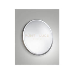 Fabas Luce - plaza plafoniera bianco/cromo D.30CM IP41 in metallo e vetro 2 luci attacco E27