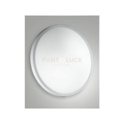 Fabas Luce - plaza plafoniera bianco D.40CM IP41 in metallo e vetro 3 luci attacco E27