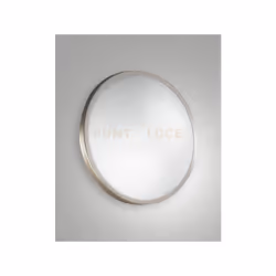Plafoniera in metallo e vetro diametro 30cm, 2 luci, attacco E27, IP41, colore bianco/nichel satinato.