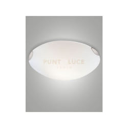 Fabas Luce - fox plafoniera D.50 bianco 3 luci attacco E27 in metallo e vetro