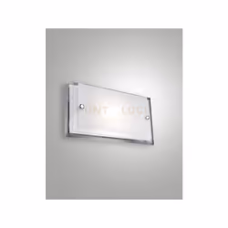 Applique in metalloo e vetro in lastra a 1 luce attacco E27 colore bianco IP20.
