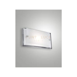 Fabas Luce - maggie applique bianca L.35x18 cm in vetro e metallo 1 luce attacco E27