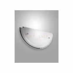 Applique in metallo e vetro in lastra a 1 luce attacco E27 colore bianco IP20.