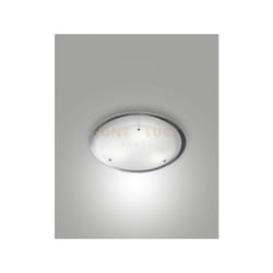 Fabas Luce - hill plafoniera bianca D.33CM in vetro e metallo 1 luce attacco E27