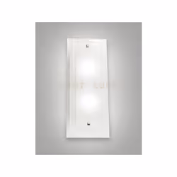 Applique in metallo e vetro in lastra a 1 luce attacco E27 colore bianco IP20.