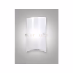 Applique in metallo e vetro in lastra a 1 luce attacco E27 colore bianco IP20.