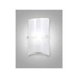Milton Applique Bianca 15x26 Cm In Vetro E Metallo 1 Luce Attacco E27