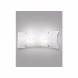 Applique in metallo e vetro in lastra a 2 luci attacco E27 colore bianco IP20.