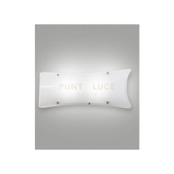Fabas Luce - milton applique bianca 20X50 cm in vetro e metallo 2 luci attacco E27
