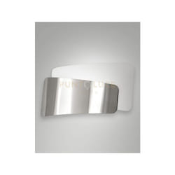 Fabas Luce - slane applique nichel satinato in metallo e vetro 1 luce attacco E27
