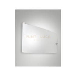 Fabas Luce - moa applique bianca in metallo e vetro curvato 1 luce attacco E27