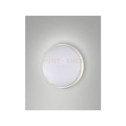 Fabas Luce - olly plafoniera led 10W 3000K 1050LM bianca D.18CM in alluminio IP55
