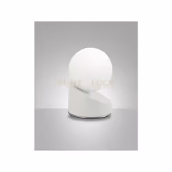 Lampada da tavolo bianco in metallo e vetro soffiato a LED 3000K - 5W - 470 lm, dimmerabile con touch.