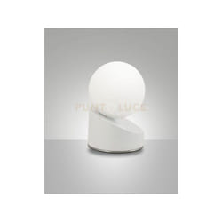 Fabas Luce - gravity da tavolo bianca a led 3000K - 5W - 470 lm dimmerabile con touch