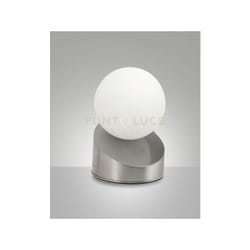 Fabas Luce - gravity da tavolo nichel satinato a led 3000K - 5W - 470 lm dimmerabile con touch